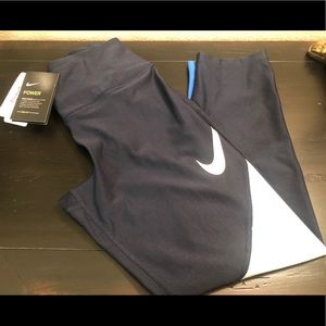 New Nike Dry Fit Navy Blue Leggings Medium